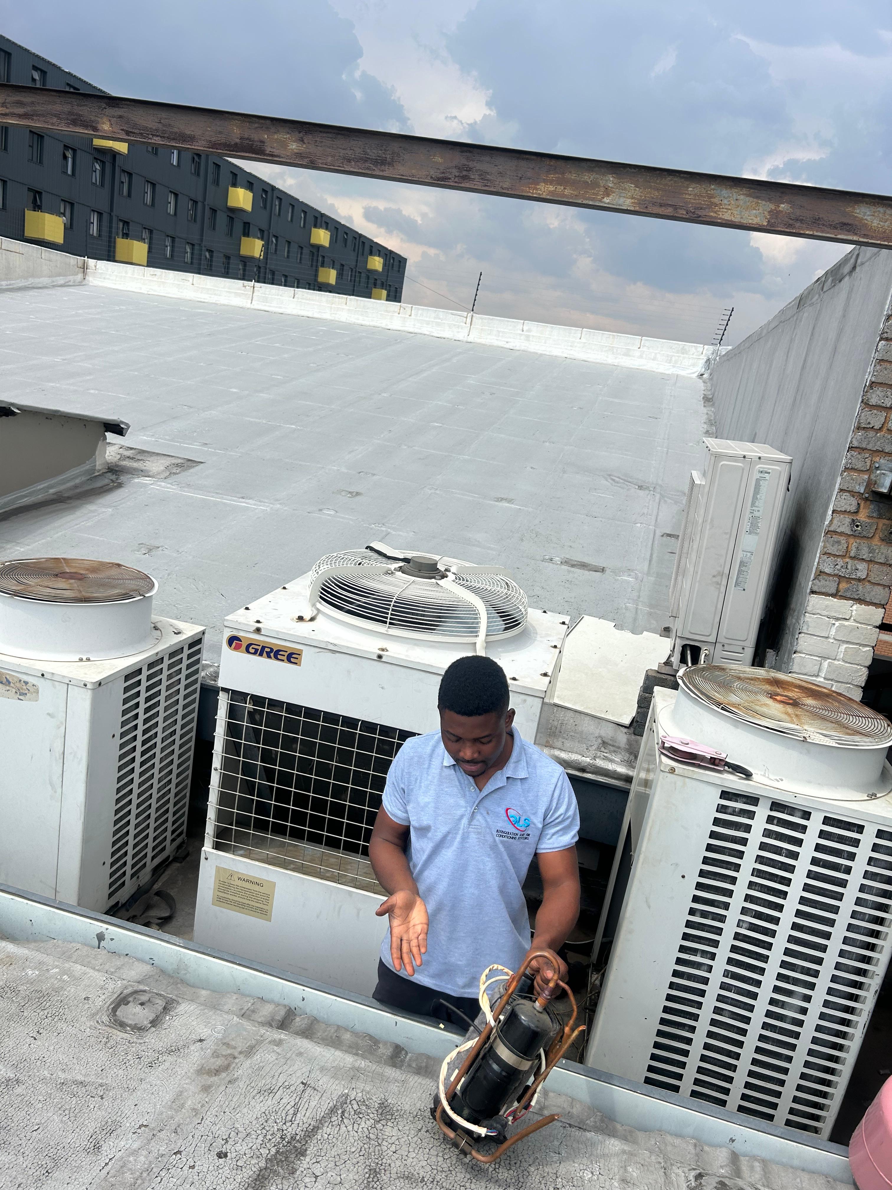 GLS refrigeration technician performing professional service
